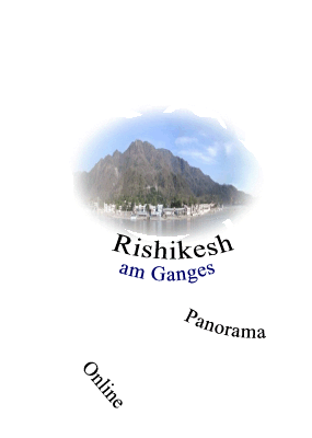 Panorama Rishikesh am Ganges