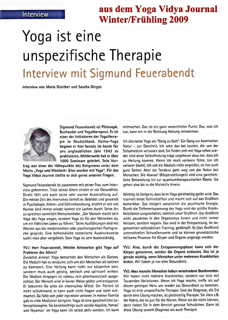 Interview 2009 Sigmund Feuerabendt